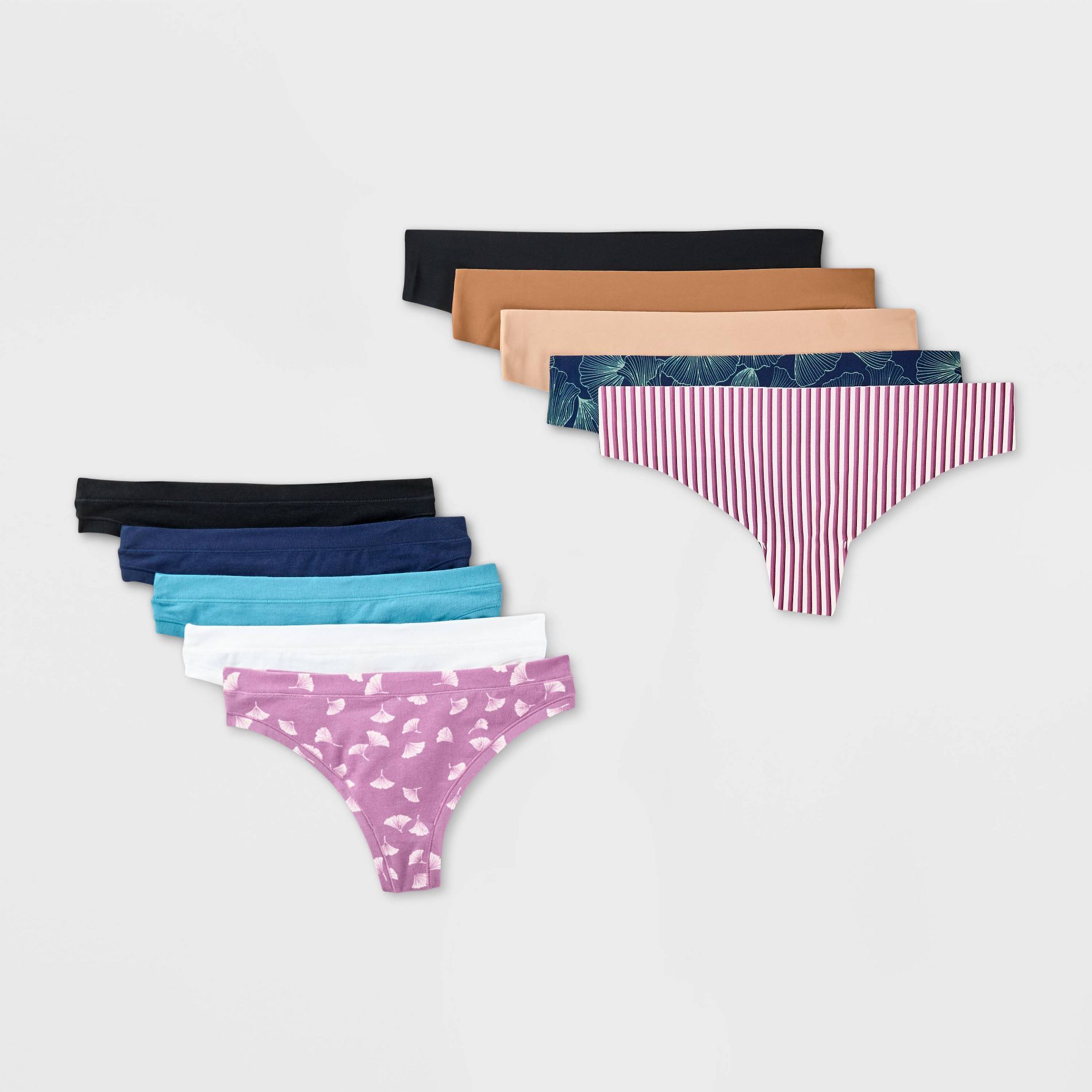 Women's 10pk Mix & Match Thong Underwear - Auden™ Assorted Color M
