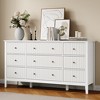 Heynemo Fluted 9 Drawer Dresser, 59" Wide Modern Chest of Drawers with Metal Handle, TV Stand Storage Organizer for Bedroom, Living Room, White - 2 of 4