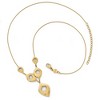 Black Bow Jewelry 14k Yellow Gold Polished and Brushed Y-Drop Necklace, 16-18 Inch - 2 of 4