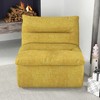 DOMETOUR Lazy Floor Sofa, Modern Armless Lounge Chair, Comfy Bean Bag Couch, Single Corner Chair for Living Room/Bedroom/Office - Yellow - 3 of 4