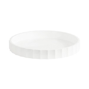 Kate and Laurel Lissi Round Tray, 16x16, White - 1 of 4