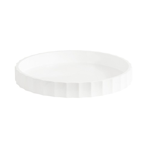 Kate and Laurel Lissi Round Tray, 16x16, White - image 1 of 4