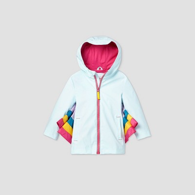 Toddler Girls Rainbow Dress Up To Play Rain Jacket Cat Jack