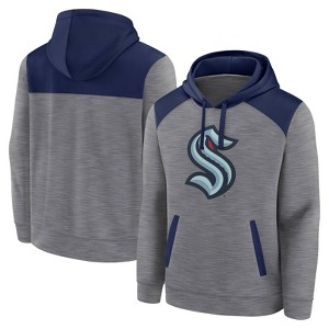 NHL Seattle Kraken Men's Gray Poly Hooded Sweatshirt - 1 of 3