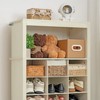 GARPROVM 11-Tier Modern White Shoe Cabinet with Adjustable Shelves - 30 Cubbies & Tall Boot Space, Space-Saving Vertical Storage - 3 of 4