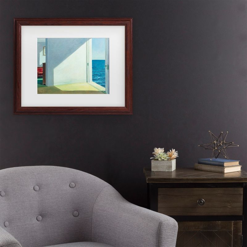 Trademark Fine Art -Edward Hopper 'Rooms by the Sea' Matted Framed Art, 3 of 4
