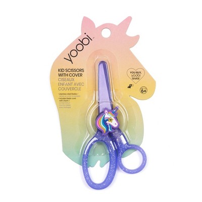 Yoobi™ Kids Scissor with Cover Purple Unicorn