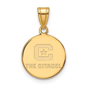 Black Bow Jewelry 10k Yellow Gold The Citadel Bulldogs NCAA Medium Pendant - 1 of 3