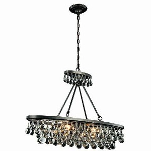 Elegant Lighting Bettina 4 light Bronze Pendant Clear Royal Cut Crystal - 1 of 1