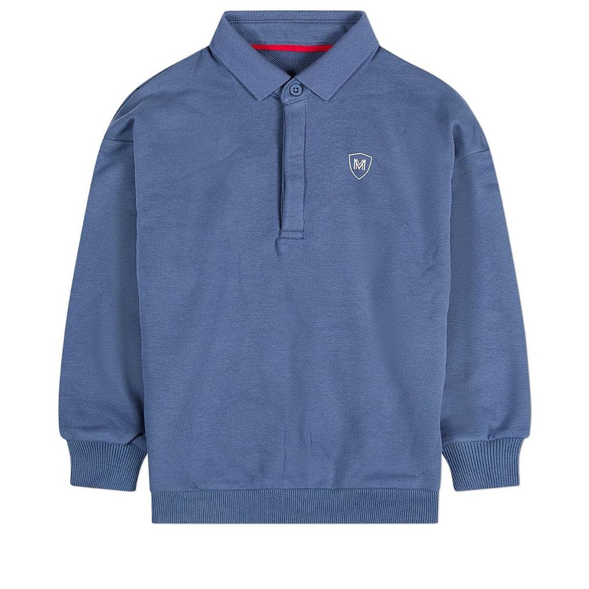Memoi Boys Long-Sleeve Cotton-Rich Fleece Polo Sweatshirt - thumbnail 6