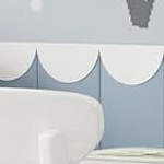 white tube + washed gray tabletop