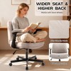 Kumasinova Extra-Wide Criss Cross Office Chair,Comfy Swivel Chair with Flip-up Armrests & Thick Cushion,Ergonomic Desk Chair for Office,Bedroom - 3 of 4