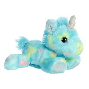 Aurora Small Blueberryripple Unicorn Bright Fancies Vibrant Stuffed Animal Blue 8" - 1 of 4
