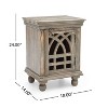 ORRD Antique Grey Wood Nightstand, Rustic Bedside Table with Drawer and Open Shelf, Vintage End Table for Bedroom or Living Room - 4 of 4
