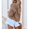 Clearlove Women's Cropped Drop Shoulder Cardigan Long Sleeve Open-Front Knit Shrug Jacket - 3 of 4