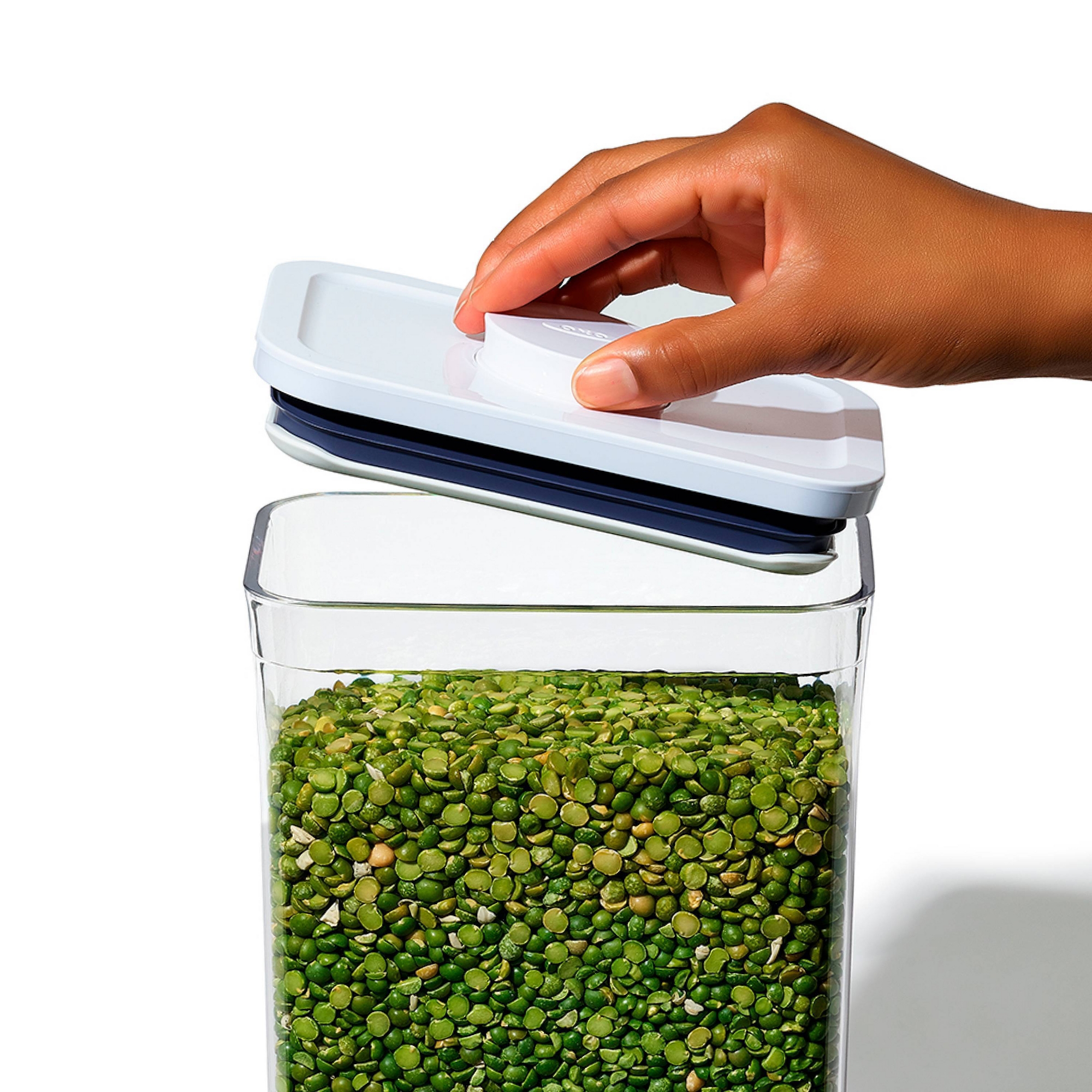OXO POP 3pc Food Storage Container Value Set White: Air Tight Seal, Dishwasher-Safe, 1.1 Qt Capacity