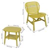 3 Piece Outdoor Patio Furniture Set, Conversation Bistro Set with Coffee Table & 2 Chair,Patio Table Chair Set for Balcony Backyard - 4 of 4