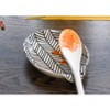 Nat & Jules Geometric Black and White 6 x 4 Ceramic Oval Countertop Spoon Rest - 4 of 4