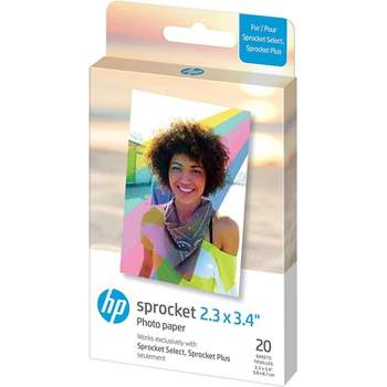 HP Sprocket 2.3 x 3.4" Premium Zink Sticky Back Photo Paper (20 Sheets) Compatible with HP Sprocket Select and Plus Printers.