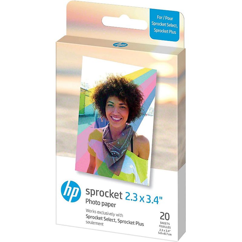 HP Sprocket 2.3 x 3.4" Premium Zink Sticky Back Photo Paper Compatible with HP Sprocket Select and Plus Printers., 1 of 5