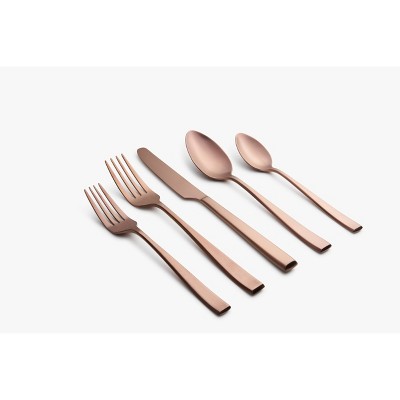 20pc Samira Copper Mirror Flatware Set - Cambridge Silversmiths