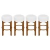 30" Wooden Bar Stools Set, Upholstered Barstool with Rubberwood Frame for Kitchen Island or Home Bars-3irtyhousy - 2 of 4