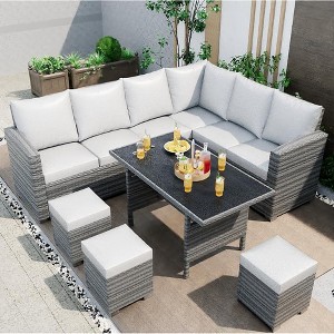 Patio Furniture Set,7 PCS Outdoor Patio Furniture - 1 of 4