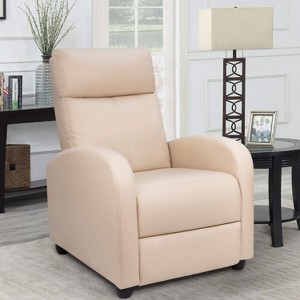 LACOO Faux Leather Recliner Chair Padded Club Chair for Home Theater - 1 of 4