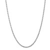 Black Bow Jewelry 3.3mm, 14k White Gold D/C Quadruple Rope Chain Necklace - 3 of 4