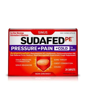 Sudafed PE Head Congestion + Flu Severe Tablets for Adults - 24ct