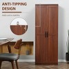 Resenkos 63" 2-Door Kitchen Pantry, Freestanding Storage Cabinet with 5-tier Shelving and 2 Adjustable Shelves for Dining Room, Brown - 4 of 4