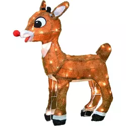Rudolph 26-Inch Holiday Décor Pre-Lit 3D Yard Art With 80 Led Lights