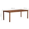 vidaXL Garden Table Varied wood tones Solid Acacia Wood Medium Durable - 4 of 4