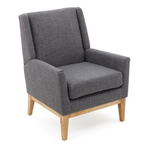 NicBex Accent Chair Mid Century Modern Fabric Armchair with Wood Legs Upholstered Single Sofa Chair for Bedroom,Living Room - 1 of 4