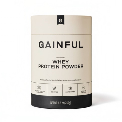 Gainful Whey Protein Powder - Unflavored - 8.8oz/10 Servings : Target