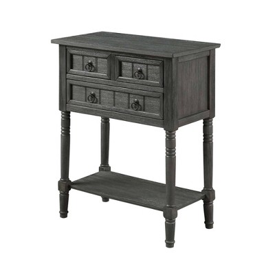 Breighton Home Kendra Hall Table Dark Gray: Hardwood & MDF, Spot Clean, Rectangle Shape