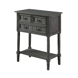 Breighton Home Kendra Hall Table Dark Gray: Hardwood & MDF, Spot Clean, Rectangle Shape - 1 of 4