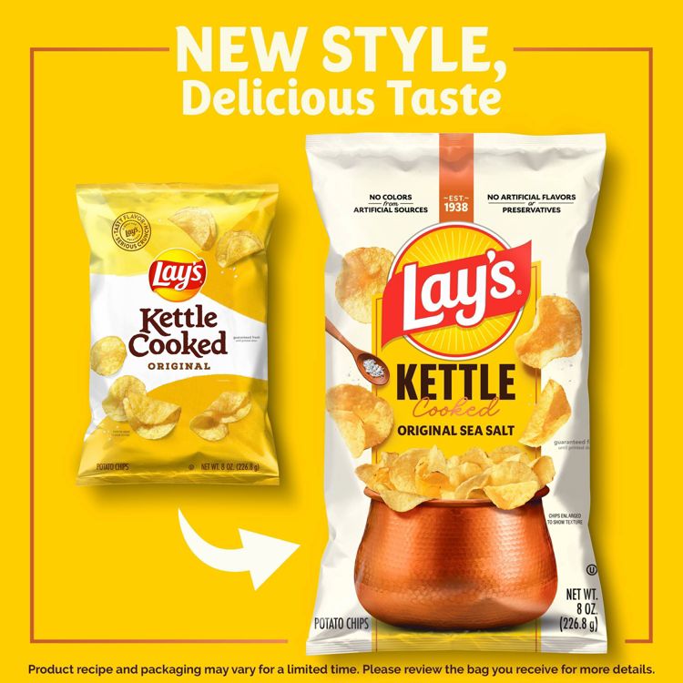 Lay's Kettle Cooked Original Potato Chips - 8oz, 4 of 5