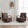Sapphtopaz Modern Swivel Accent Chair with Tufted Upholstered Reading Chair with Wood Armrests Single Sofa Chair for Living Room, Bedroom - 2 of 4