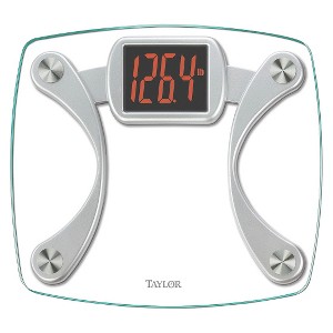 Digital Glass Scale with Red Read Out Clear/Silver - Taylor