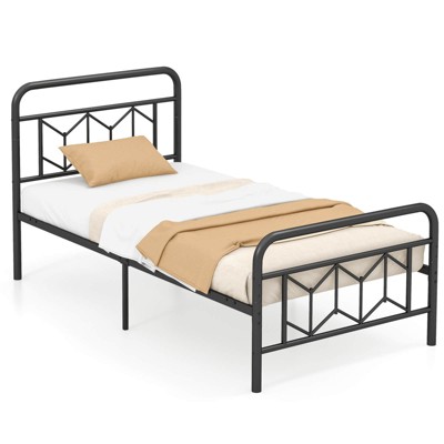 Infans Twin Size Bed Frame Mattress Foundation w/ Headboard 12.5" Under-bed Storage