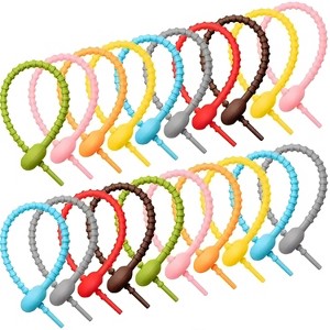 Kitcheniva Reusable Silicone Cable Ties Set 24 Pcs - 1 of 2