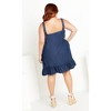 Women's Plus Size Island Denim Dress - mid wash | CITY CHIC - 4 of 4