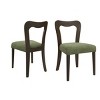 Modern Wood Dining Chairs Set of 2,Armless Upholstered Dining Chairs with Rubberwood Frame and Open Back for Dining Room or Kitchen-Koiai - 2 of 4