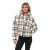 Women's Faux Wool Puffer Jacket - S.E.B. By SEBBY - 3 of 4