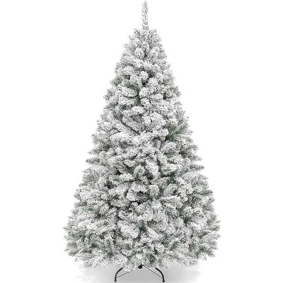 6ft Snow Flocked Hinged Artificial Christmas Tree, White