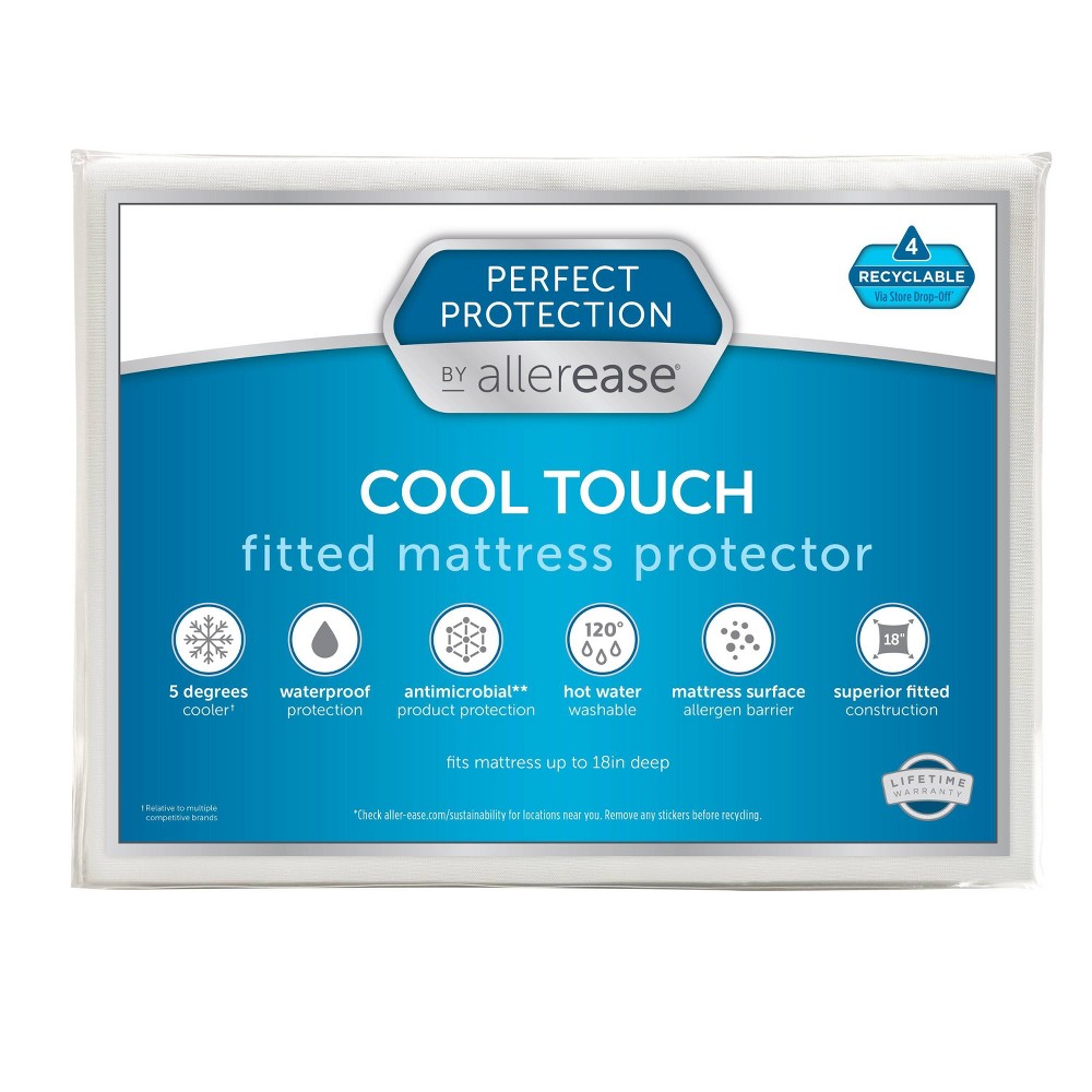 Photos - Mattress Cover / Pad Full Perfect Protection Cool Touch Mattress Protector - Allerease
