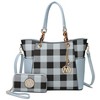 MKF Collection Bonita Checker Tote & Wallet Set - Stylish Vegan Leather Bag by Mia K - 2 of 4