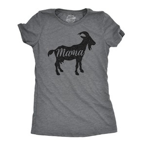 Womens Mama Goat T Shirt Funny Farm Animal Mothers Day Mom Tee - Crazy Dog Women's T Shirt - 1 of 4