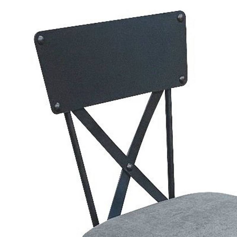 16&#34; Brantley Office Chair Gray Fabric/Gunmetal Finish - Acme Furniture, 3 of 8